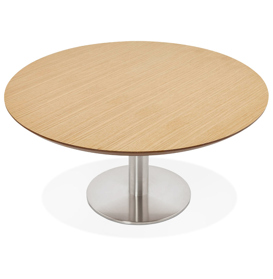 Table basse lounge AGUA en bois finition naturelle - Ø 90 cm