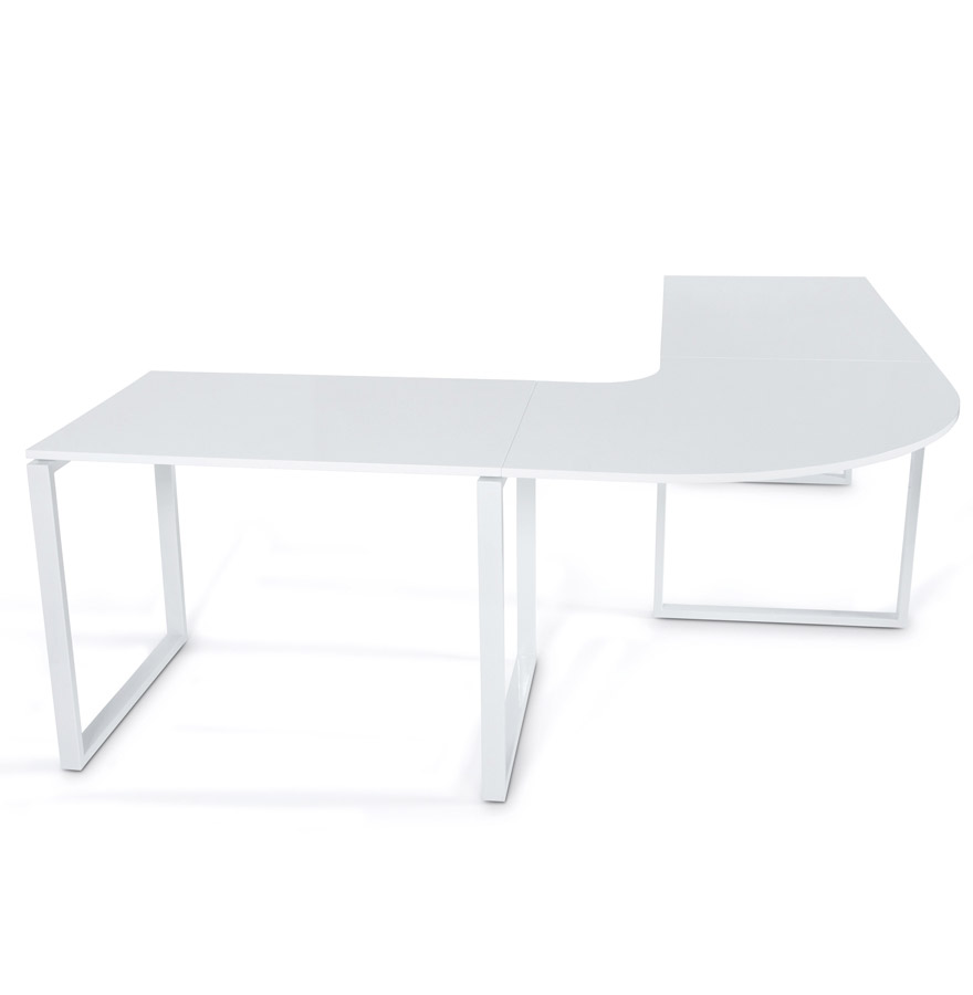 Bureau d´angle ´ALASKA´ en bois blanc design (angle au choix)