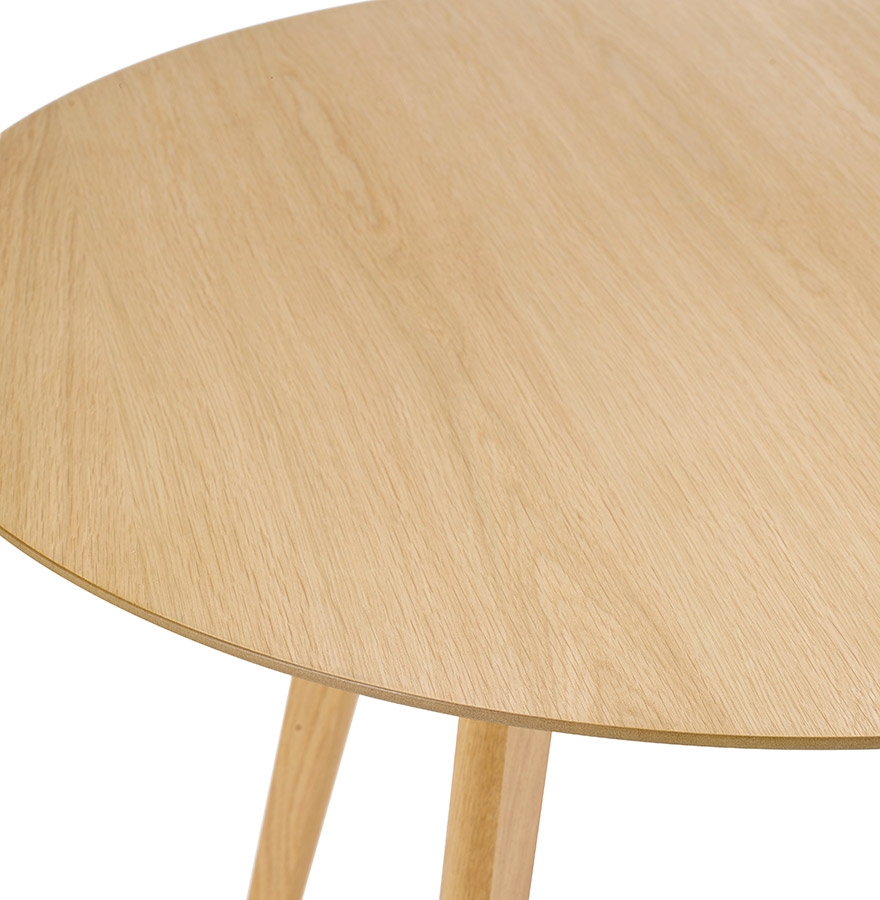 Table de cuisine ronde 'AMY' en bois finition naturelle - ø 120 cm vue2
