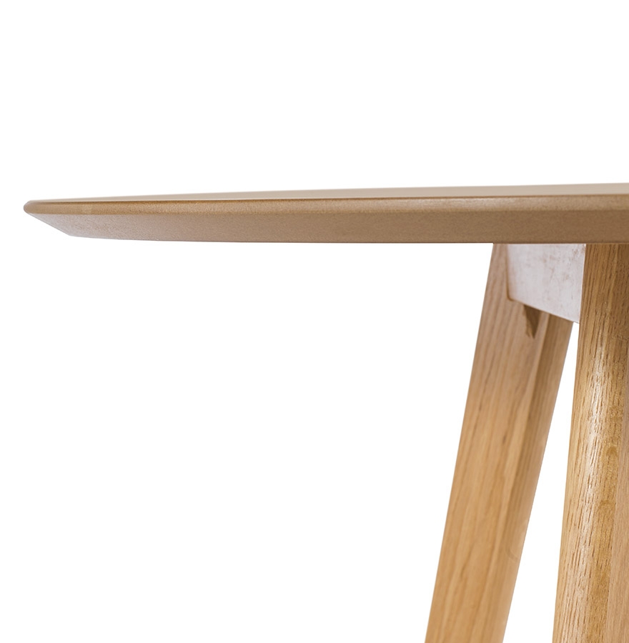 Table de cuisine ronde 'AMY' en bois finition naturelle - ø 120 cm vue3