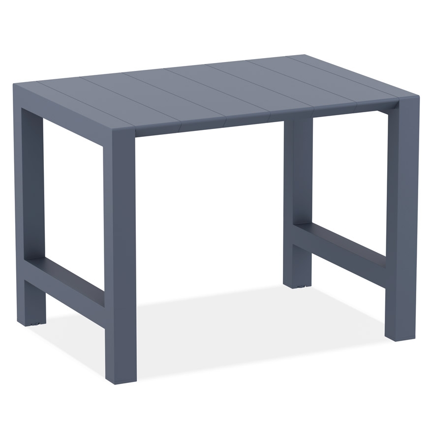 Table haute extensible 'ATCHAM' en matière plastique gris foncé - intérieur / extérieur - 100(140)x100 cm vue2