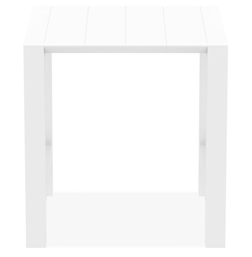 Table haute extensible 'ATCHAM' en matière plastique blanche - intérieur / extérieur - 100(140)x100 cm vue3