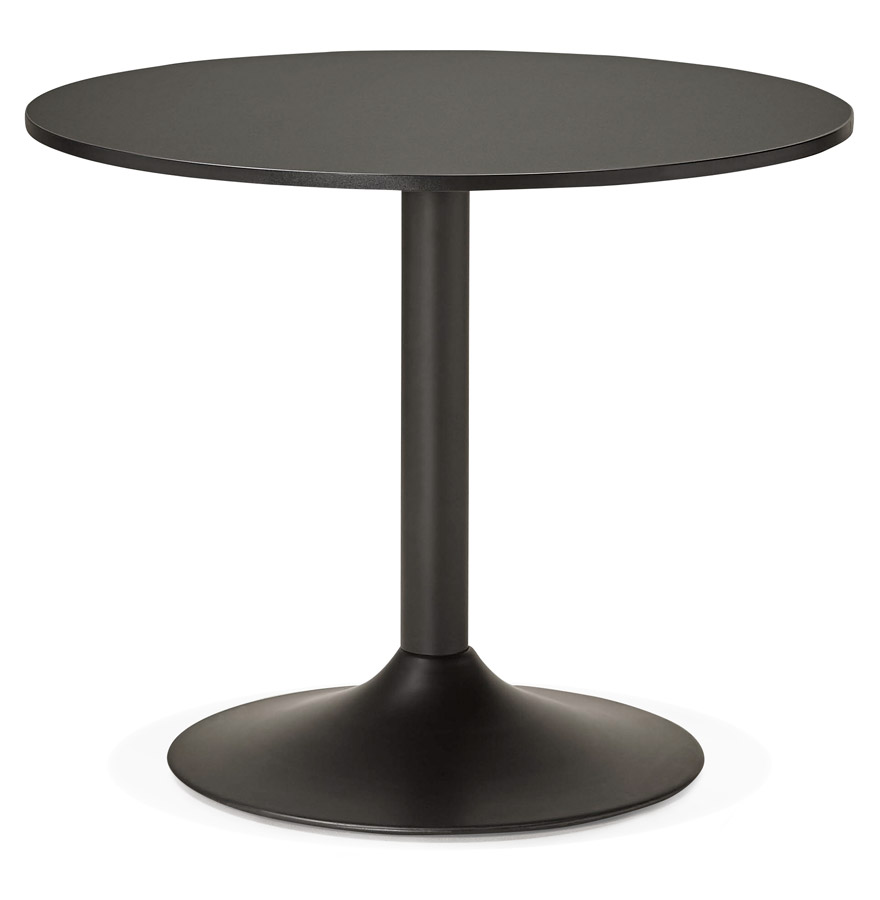 Petite table de bureau/à diner ronde 'ATLANTA' noire - Ø 90 cm vue2