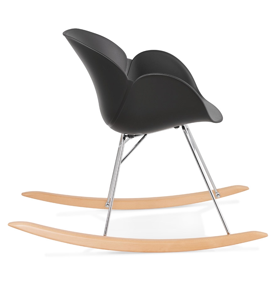 Chaise à bascule design 'BASKUL' noire en matière plastique vue3