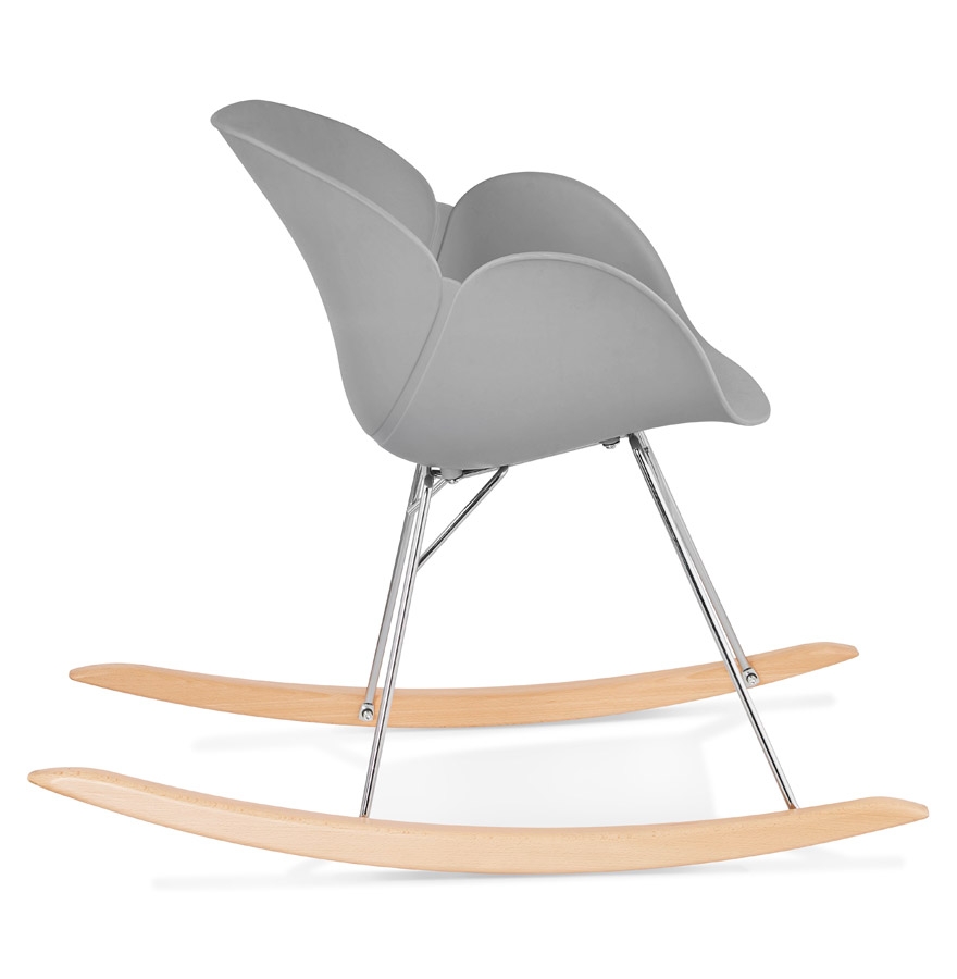 Chaise à bascule design ´BASKUL´ grise en matière plastique