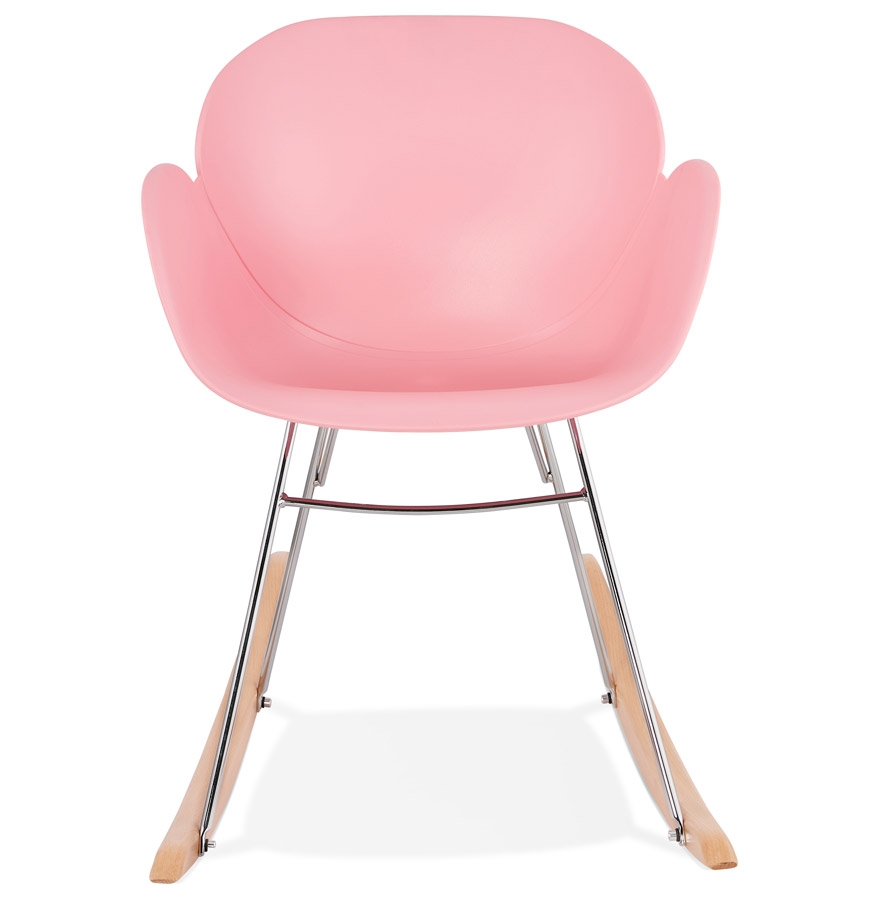Chaise à bascule design ´BASKUL´ rose en matière plastique