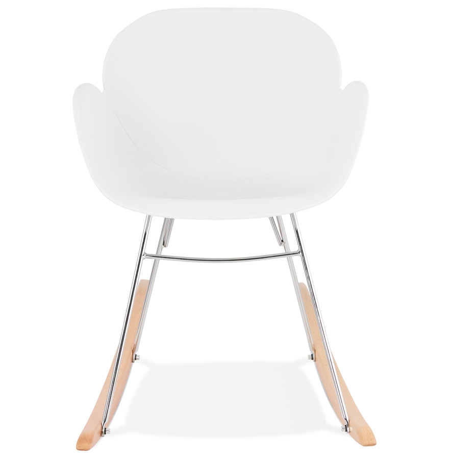 Chaise à bascule design ´BASKUL´ blanche en matière plastique