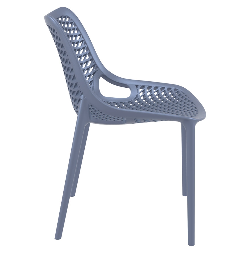 Chaise moderne ´BLOW´ grise foncée en matière plastique