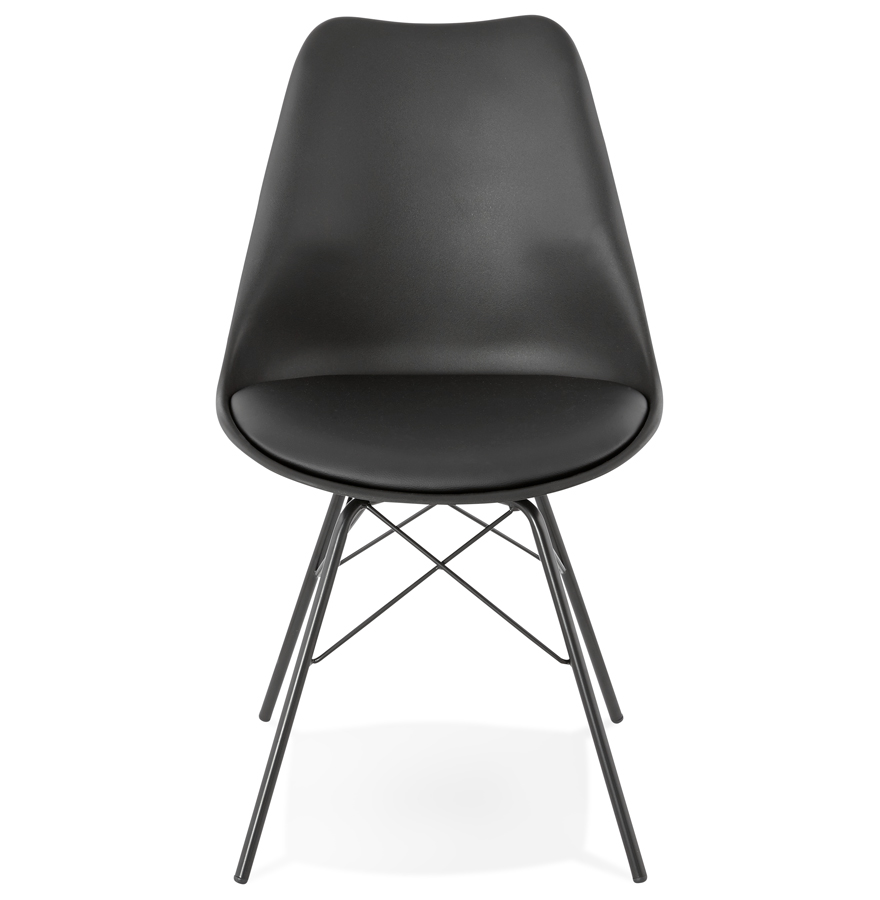 Chaise design ´BYBLOS´ noire style industriel