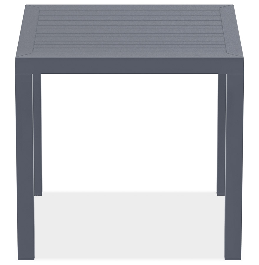 Table de terrasse 'CANTINA' design en matière plastique gris foncé - 80x80 cm vue2