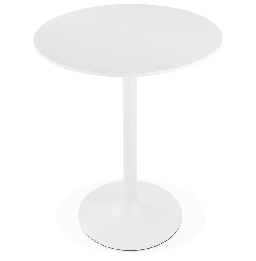 Mange-debout / table haute ´CARACAS´ blanche - Ø 90 cm