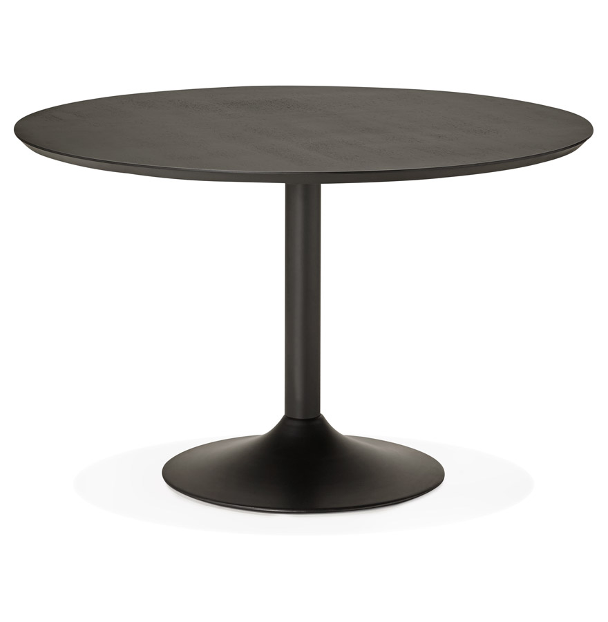 Table à diner/de bureau ronde 'CHEF' en bois noir finition Frêne - Ø 120 cm vue2