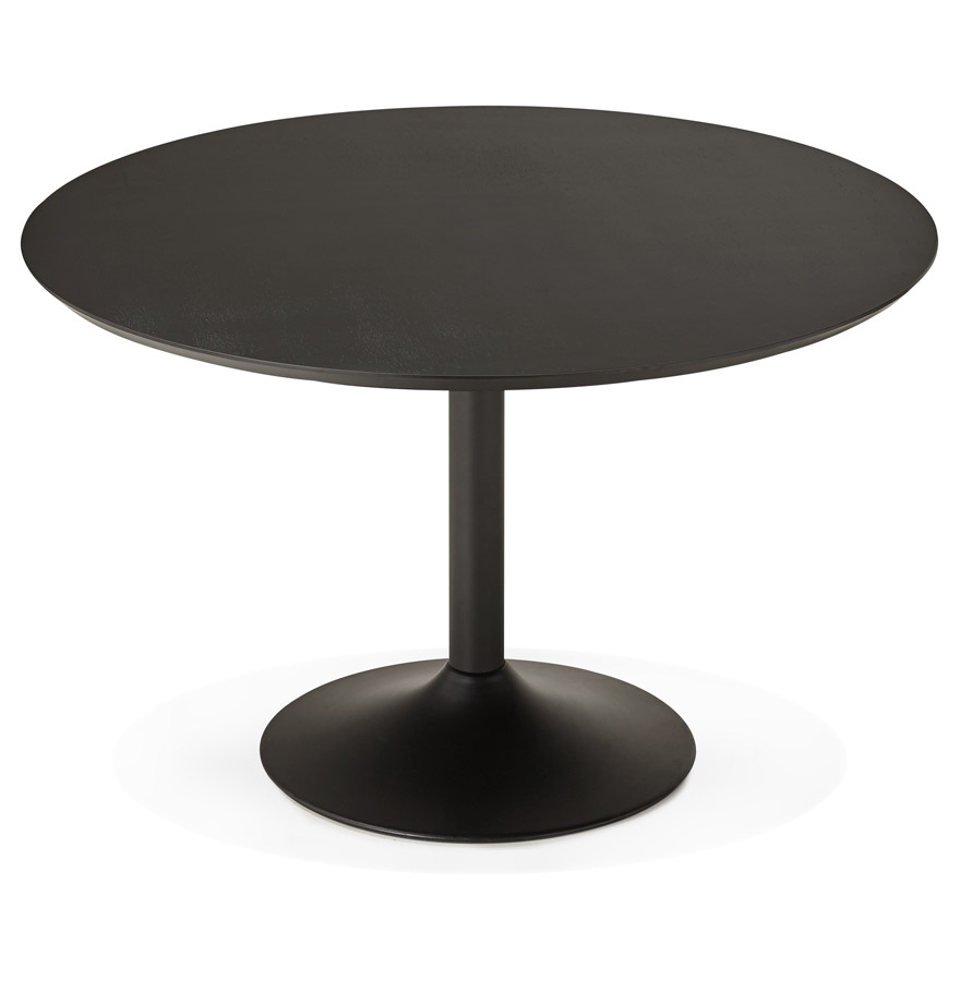 Table à diner/de bureau ronde 'CHEF' en bois noir finition Frêne - Ø 120 cm vue3