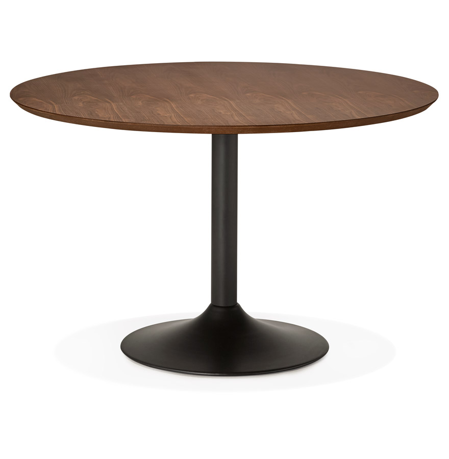 Table à diner/de bureau ronde 'CHEF' en bois finition Noyer - Ø 120 cm vue2