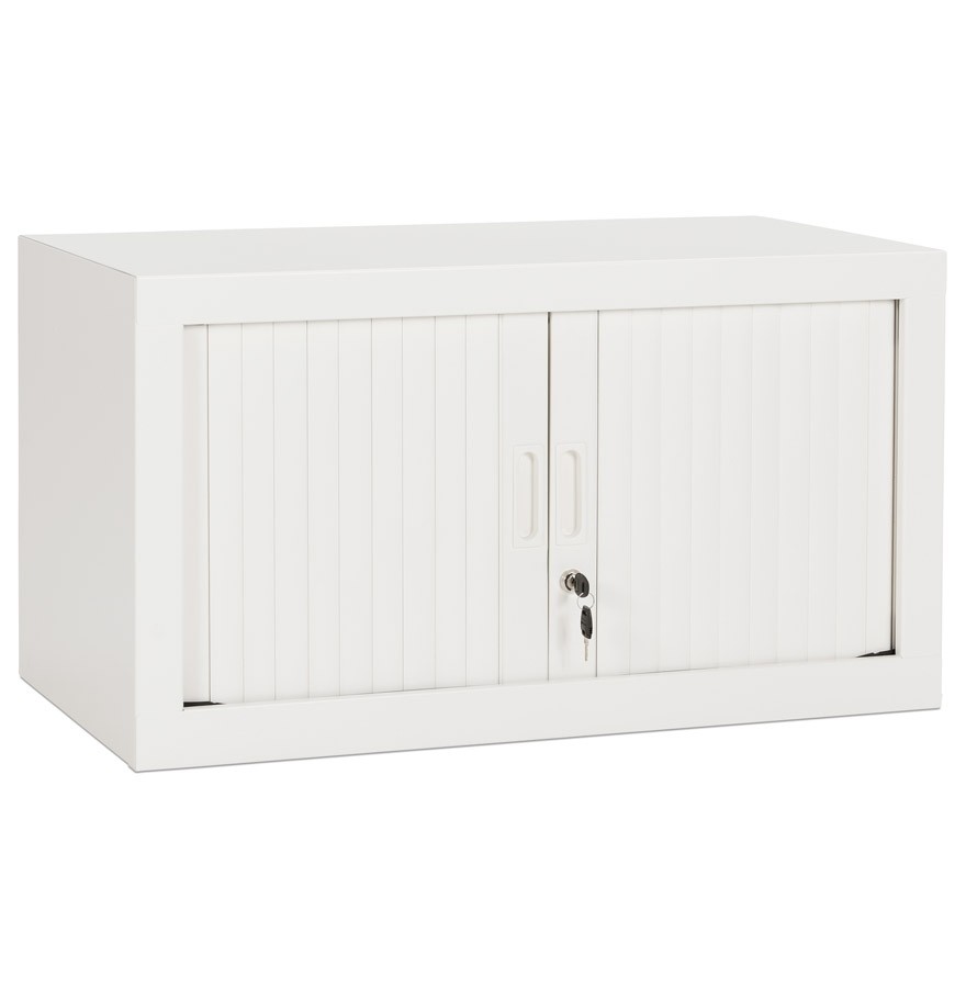 Petite armoire de bureau basse CLASSIFY blanche - 44x80 cm
