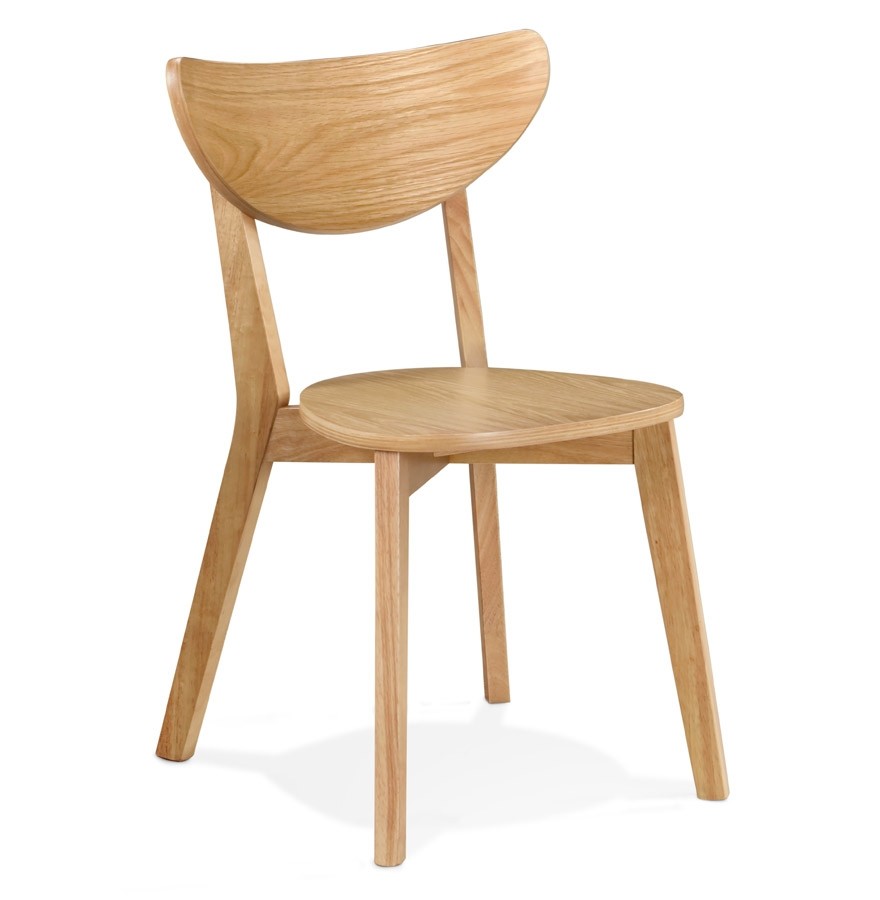 Chaise moderne MONA en bois finition naturelle