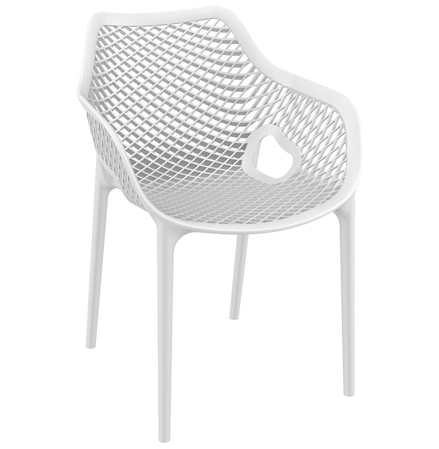 Chaise de jardin - terrasse SISTER blanche en matière plastique