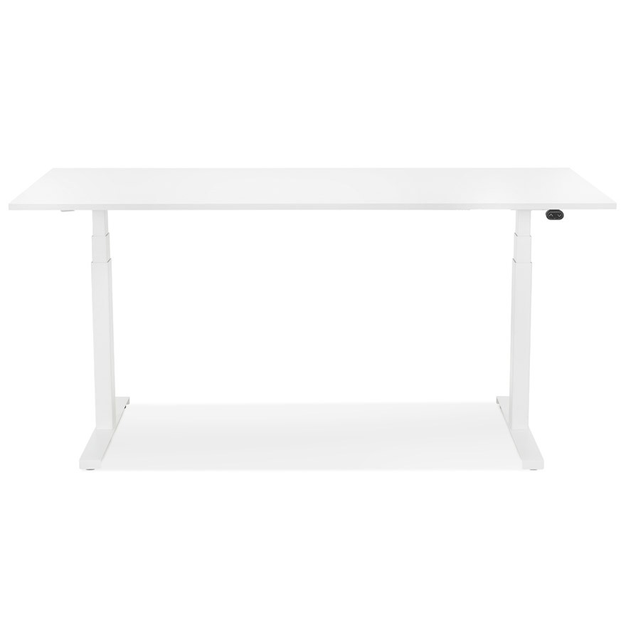 Bureau assis debout TRONIK blanc - 140x70 cm