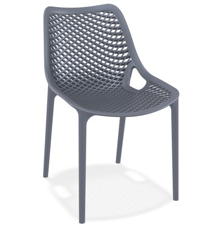 Chaise moderne 'BLOW' gris foncé en matière plastique