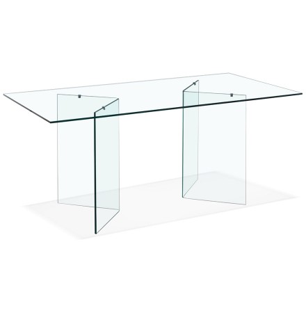 Bureau / Table de salle à manger en verre 'BOBBY TABLE' design - 180x90 cm