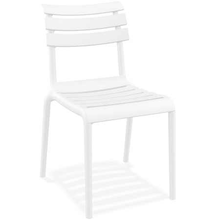 Chaise de jardin 'CHALA' blanche en matière plastique