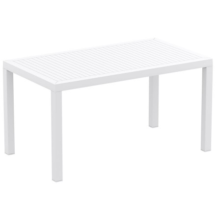 Table de jardin 'ENOTECA' design en matière plastique blanche - 140x80 cm