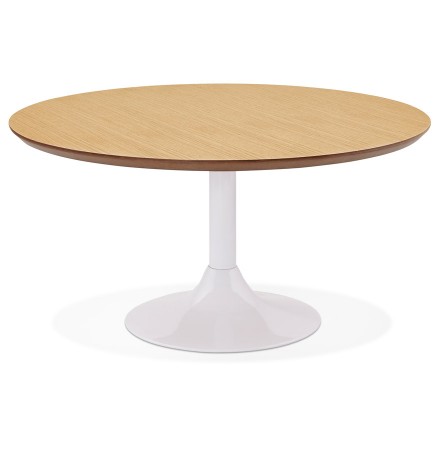 Table basse lounge ESTRELLA en bois finition naturelle - Ø 90 cm