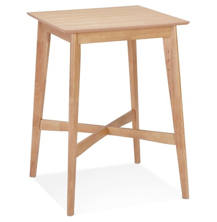 Table haute 'GALLINA' en bois finition naturelle