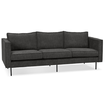 Canapé droit design 'JANE' gris foncé - canapé 3 places