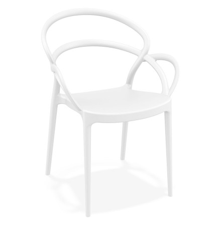 Chaise de terrasse 'JULIETTE' design blanche
