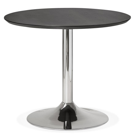 Petite table de bureau / à diner ronde 'KITCHEN' noire - Ø 90 cm