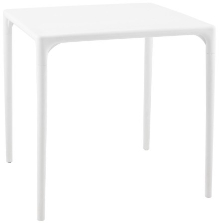 Table à dîner carrée 'KUIK' design blanche - 72x72 cm