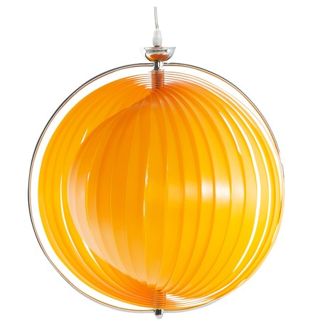 Suspension boule design 'LISA' en lamelles flexibles orange