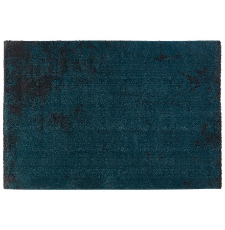 Tapis de salon 'LOUIX' 160/230 cm bleu paon avec dégradé noir