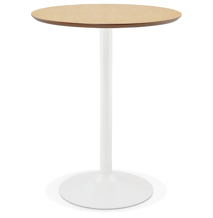 Mange-debout / table haute 'MADISON' en bois finition naturelle - Ø 90 cm