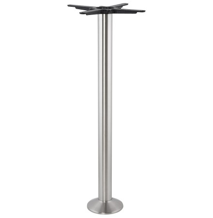 Pied de table 'PIKET' 110 cm en métal brossé à base ronde
