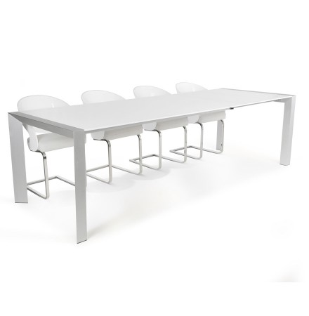 Table à dîner extensible 'TITAN' design blanche  - 190(270)x95 cm