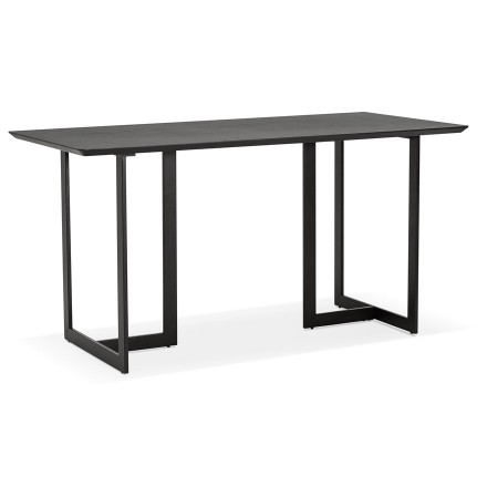Table à diner / bureau design 'TITUS' en bois noir - 150x70 cm