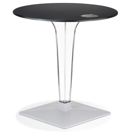 Table de terrasse ronde 'VOCLUZ' noire intérieur/extérieur - Ø 68 cm