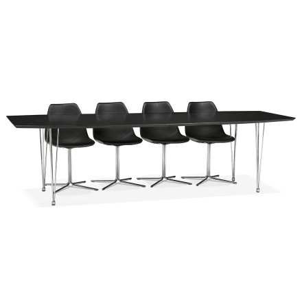 Table à dîner / de réunion extensible 'XTEND' noire - 170(270)x100 cm