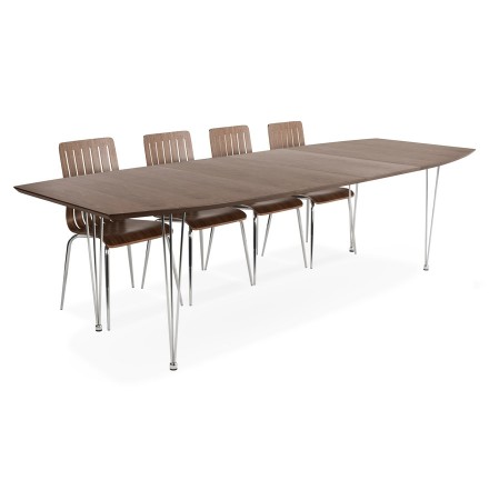 Table à dîner / de réunion extensible 'XTEND' finition Noyer - 170(270)x100 cm