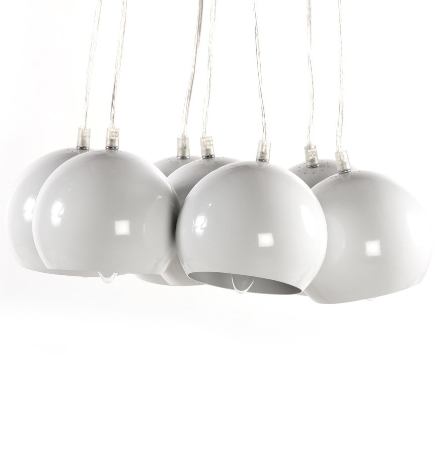 Suspension design BILBO 7 boules métal suspendues Alterego 