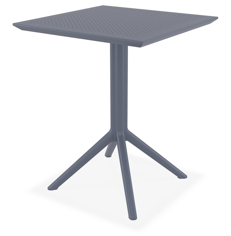 Bistro Table En Verre 60x60cm Table d'appoint Table de balcon Table de jardin Noir