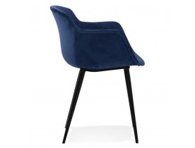 Chaise avec accoudoirs 'ARMADA' en velours bleu