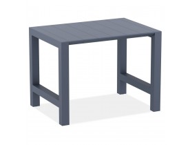 Table haute extensible 'ATCHAM' en matière plastique gris foncé - intérieur / extérieur - 100(140)x100 cm