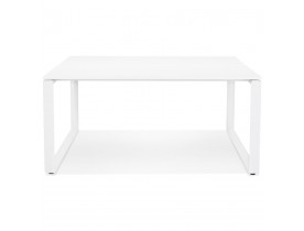 Table de réunion / bureau bench 'BAKUS SQUARE' blanc - 160x160 cm