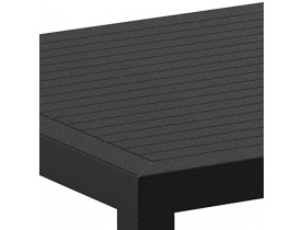 Table de terrasse 'CANTINA' design en matière plastique noire - 80x80 cm