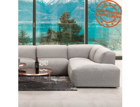 Canapé panoramique en U design 'CANYON U SHAPE' gris clair (angle à droite)