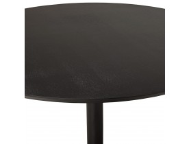 Table à diner/de bureau ronde 'CHEF' en bois noir finition Frêne - Ø 120 cm