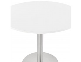 Petite table de bureau / à diner ronde 'DALLAS' blanche - Ø 90 cm